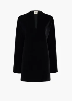 Aleena Dress in Black Velvet