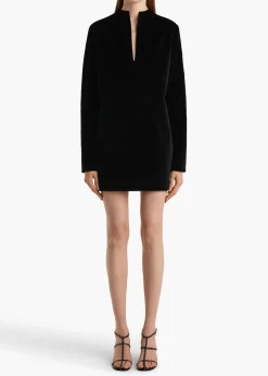 Aleena Dress in Black Velvet