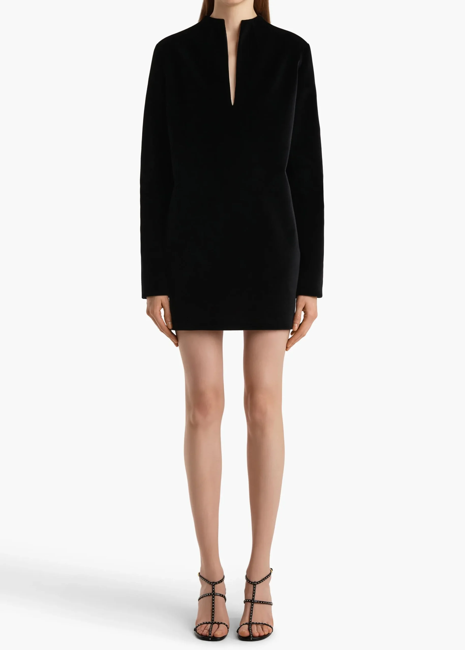 Aleena Dress in Black Velvet