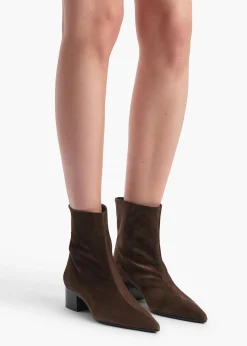 Andee Ankle Boot in Ebano Suede