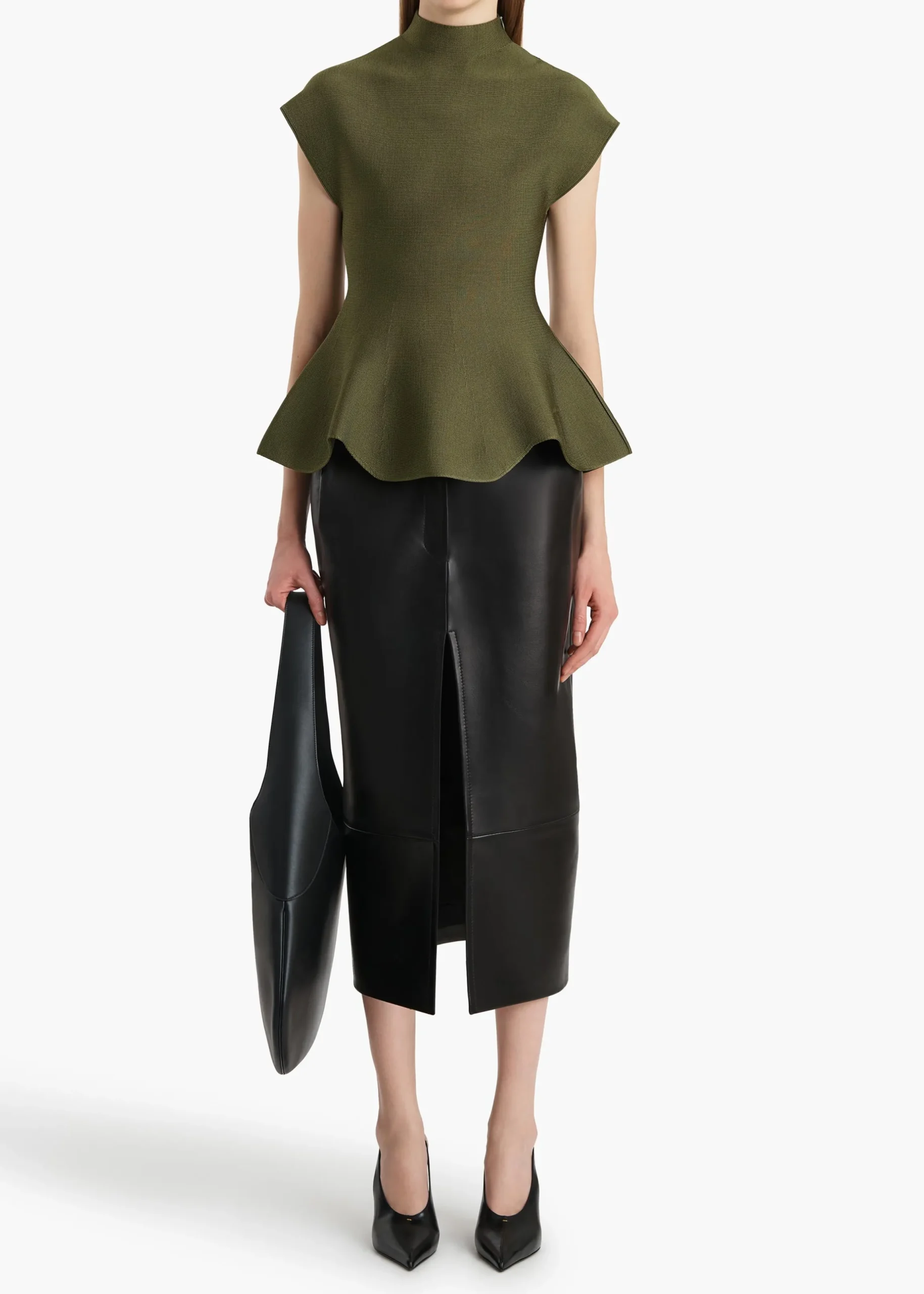 Anden Skirt in Black Leather