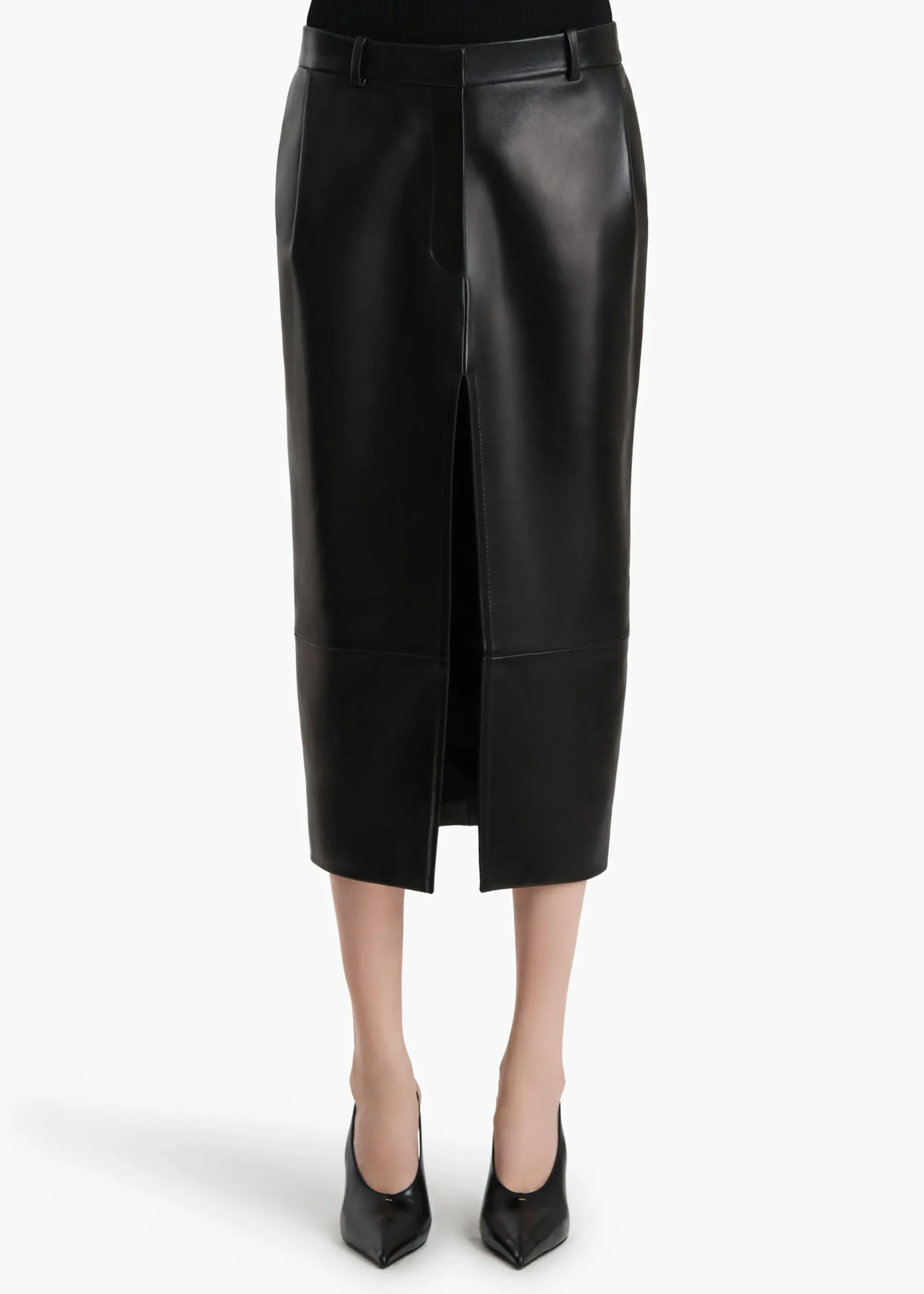 Anden Skirt in Black Leather