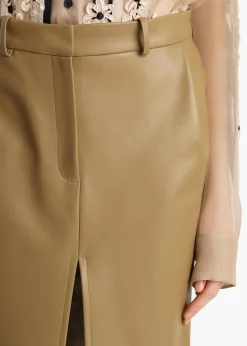 Anden Skirt in Golden Ochre Leather