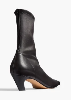 Arizona Stretch Ankle Boot in Black Nappa Leather
