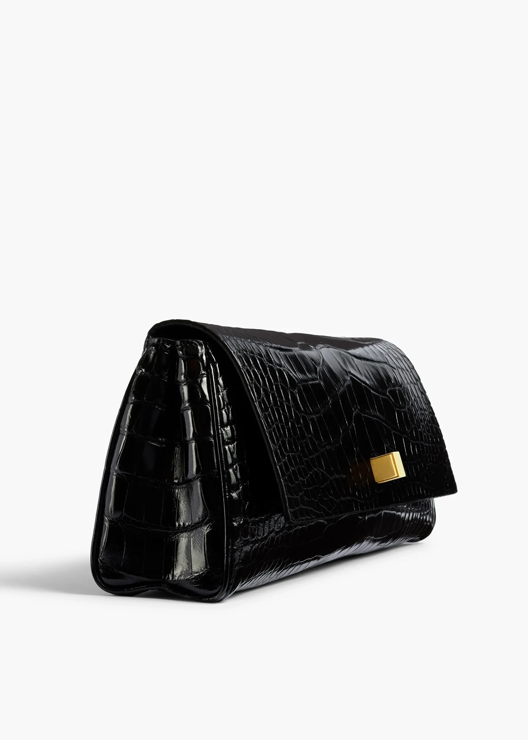 Audrey Clutch in Black Alligator