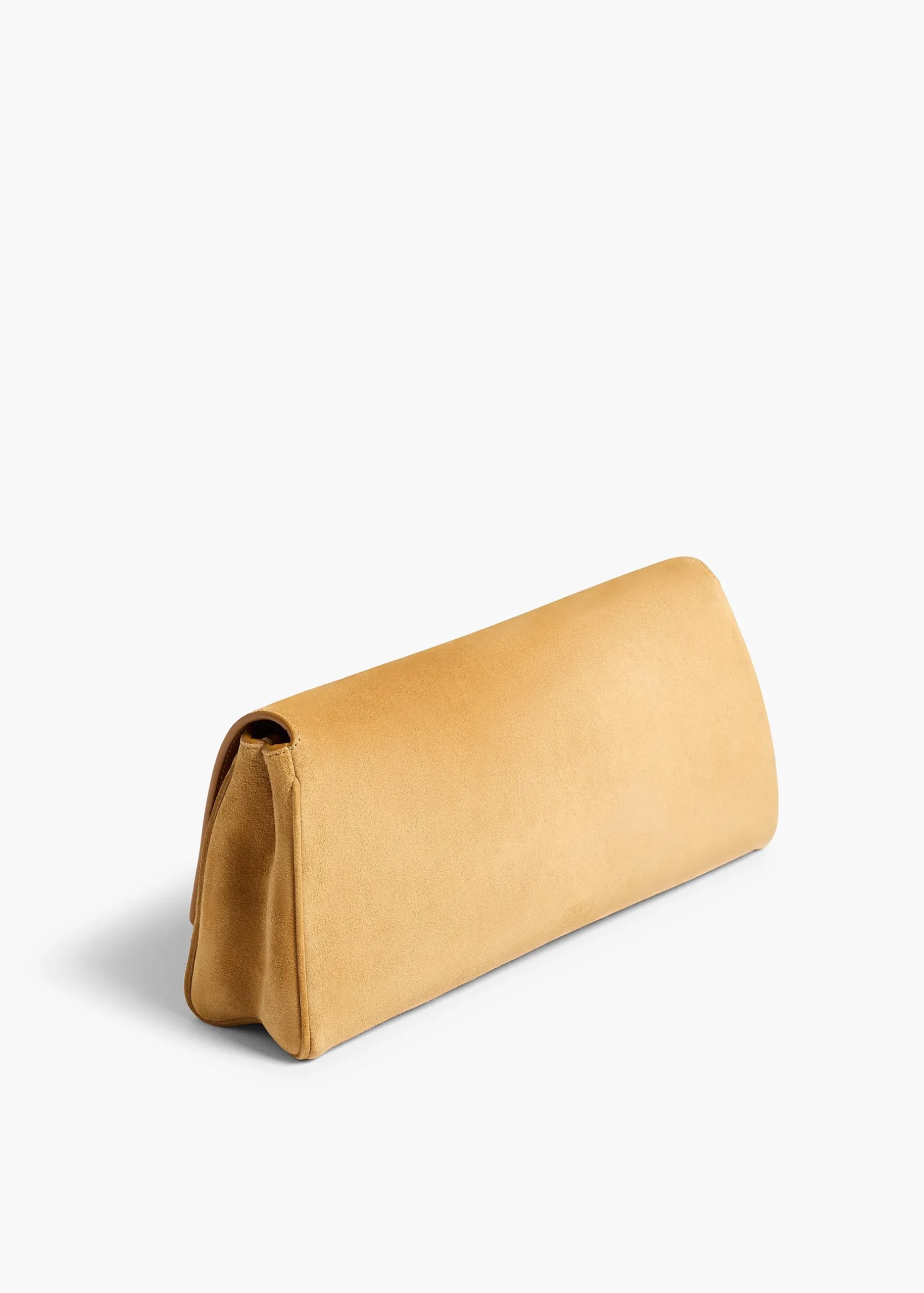 Audrey Clutch in Goldenrod Suede