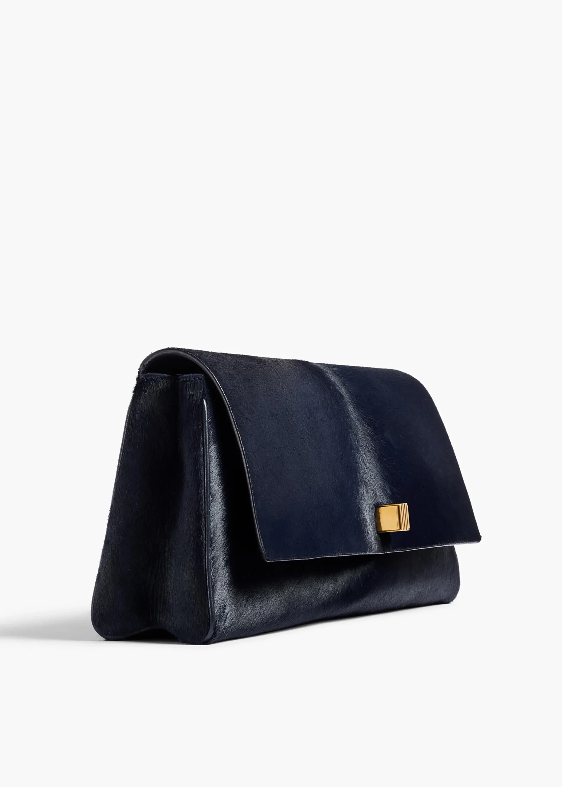 Audrey Clutch in Midnight Haircalf