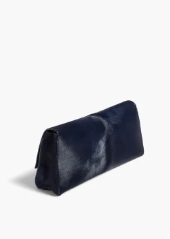 Audrey Clutch in Midnight Haircalf