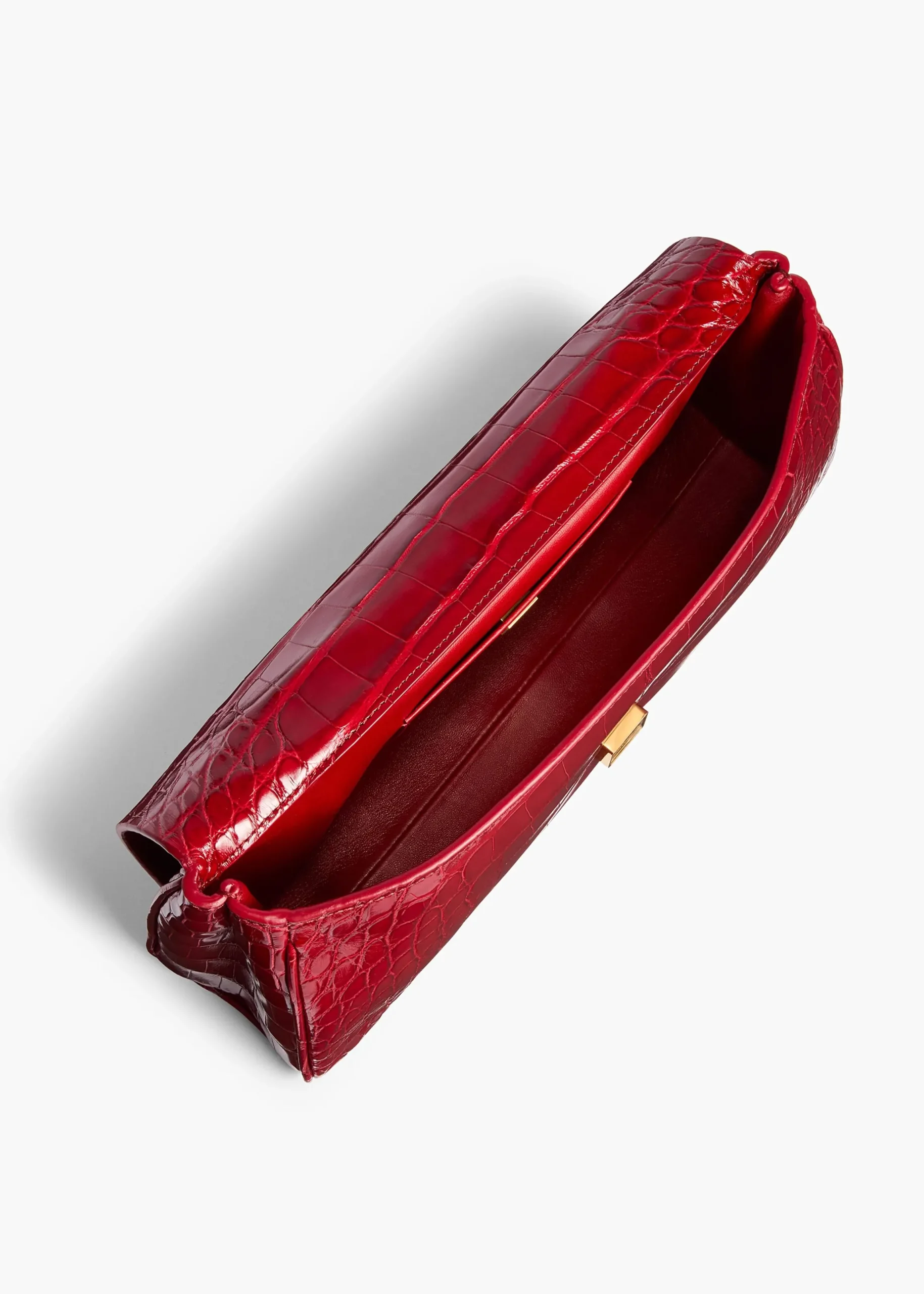 Audrey Clutch in Ruby Alligator