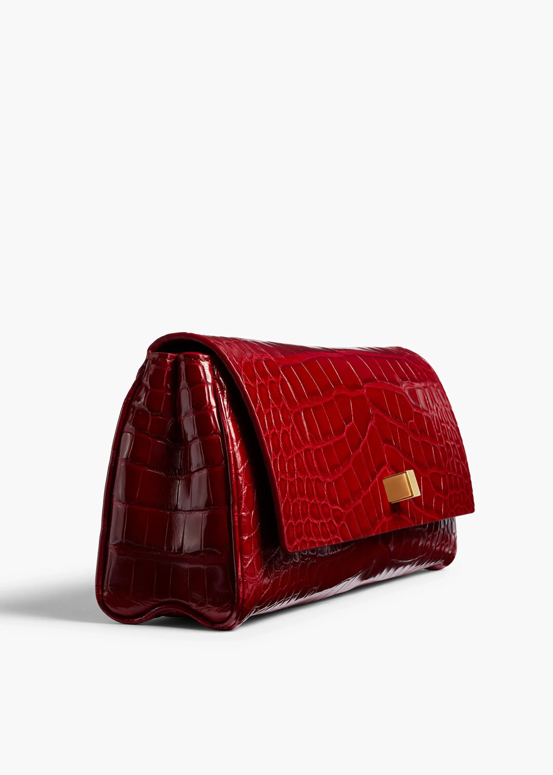 Audrey Clutch in Ruby Alligator