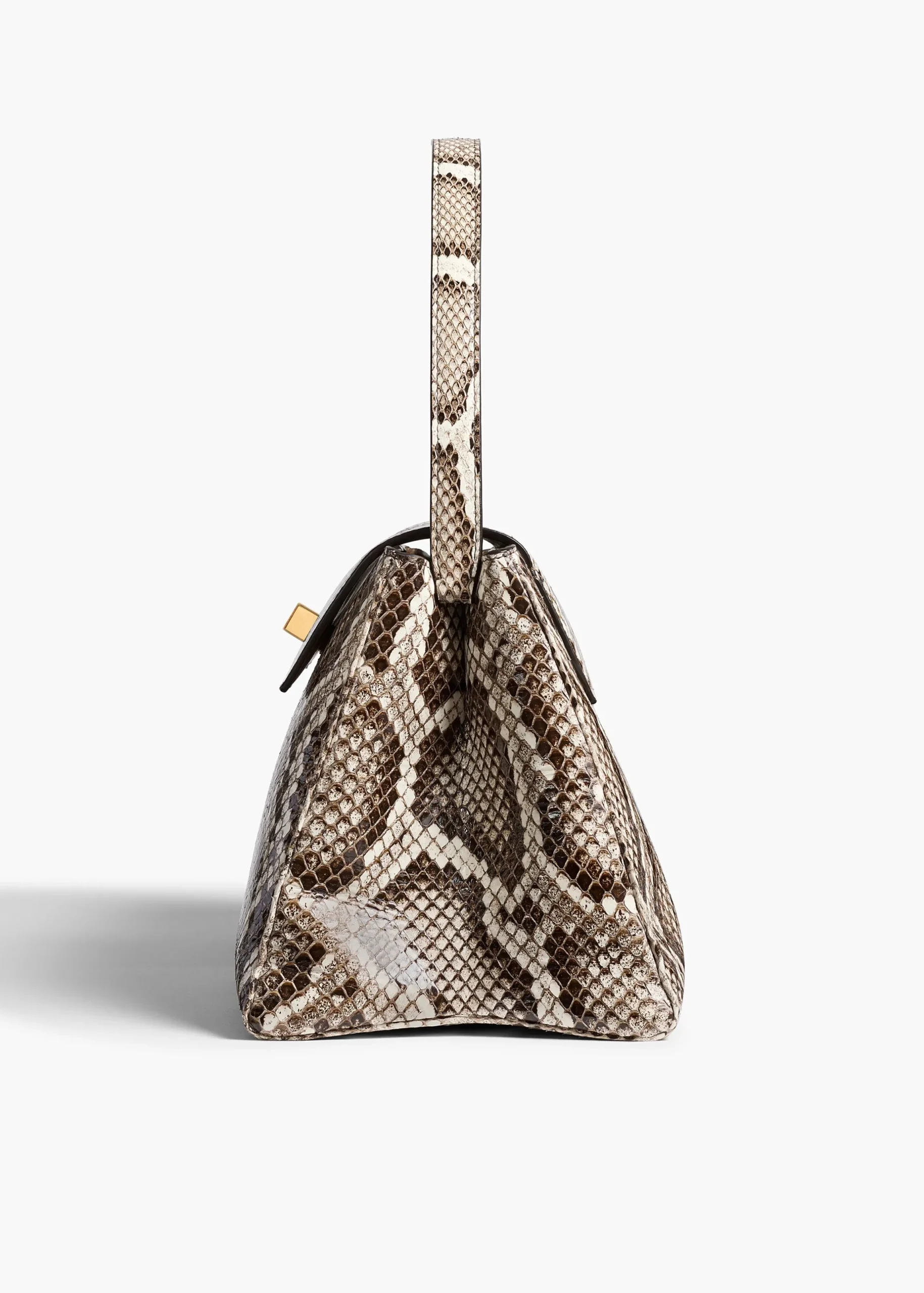 Audrey Top Handle Bag in Natural Python