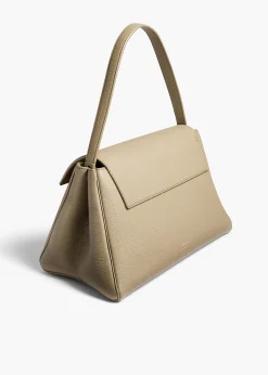Audrey Top Handle Bag in Sage Pebbled Leather