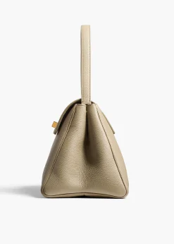 Audrey Top Handle Bag in Sage Pebbled Leather