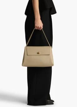 Audrey Top Handle Bag in Sage Pebbled Leather
