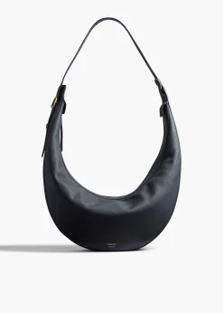 Augustina Hobo in Midnight Pebbled Leather