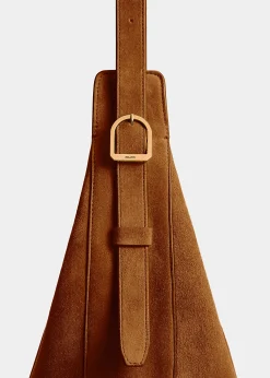 Augustina Hobo in Mud Suede