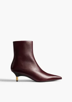 Bella Ankle Boot in Bordeaux Vintage Calf Leather