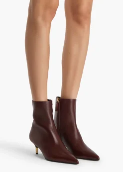 Bella Ankle Boot in Bordeaux Vintage Calf Leather