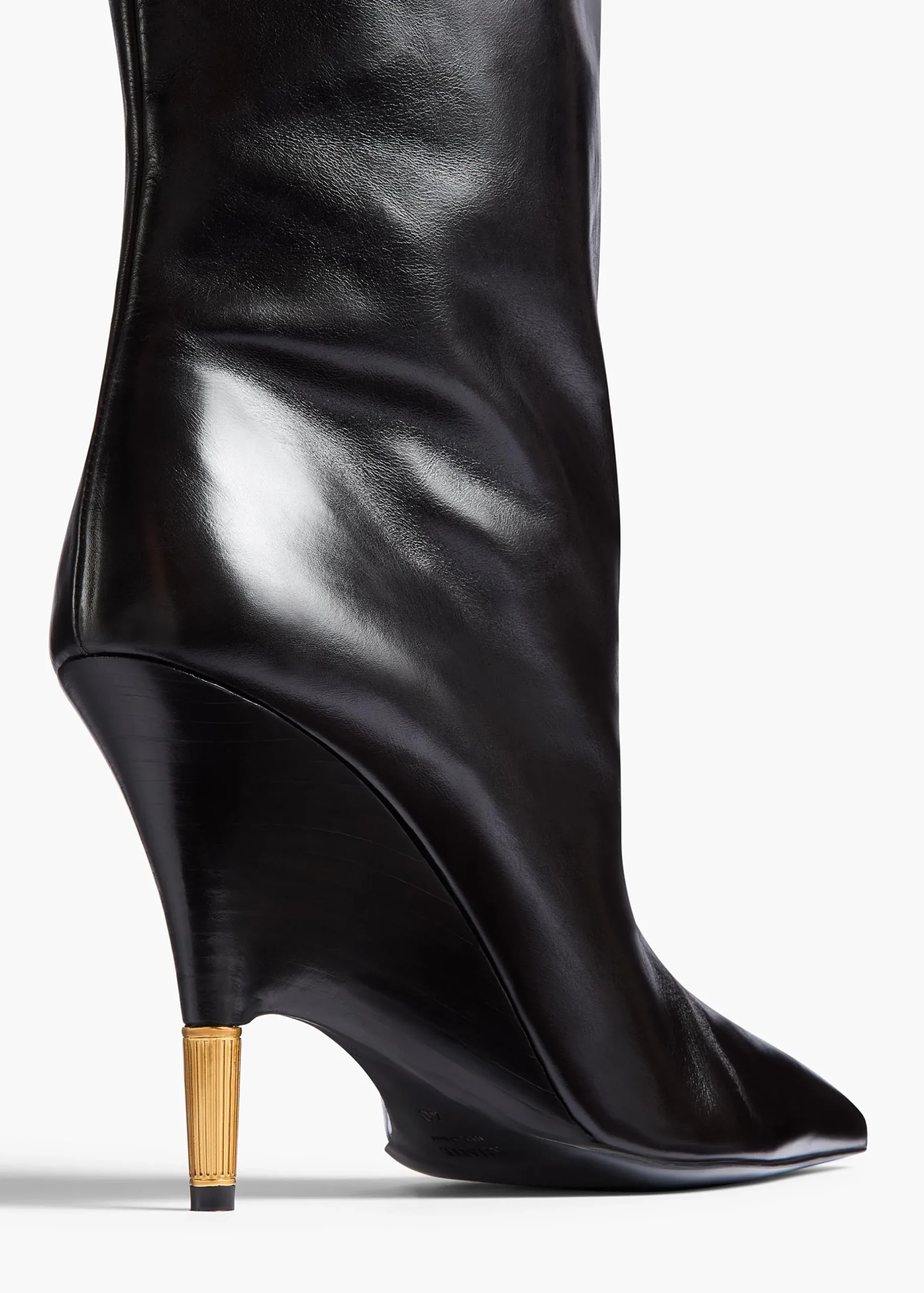Bella Knee-High Boot in Black Leather