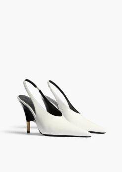 Bella Pump in Chalk Glazed Leather