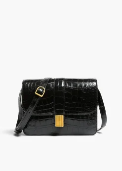 Blake Crossbody Bag in Black Alligator