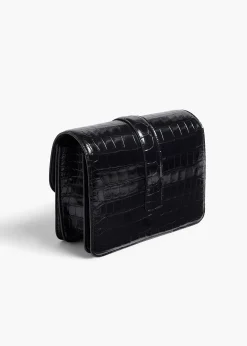 Blake Crossbody Bag in Black Alligator