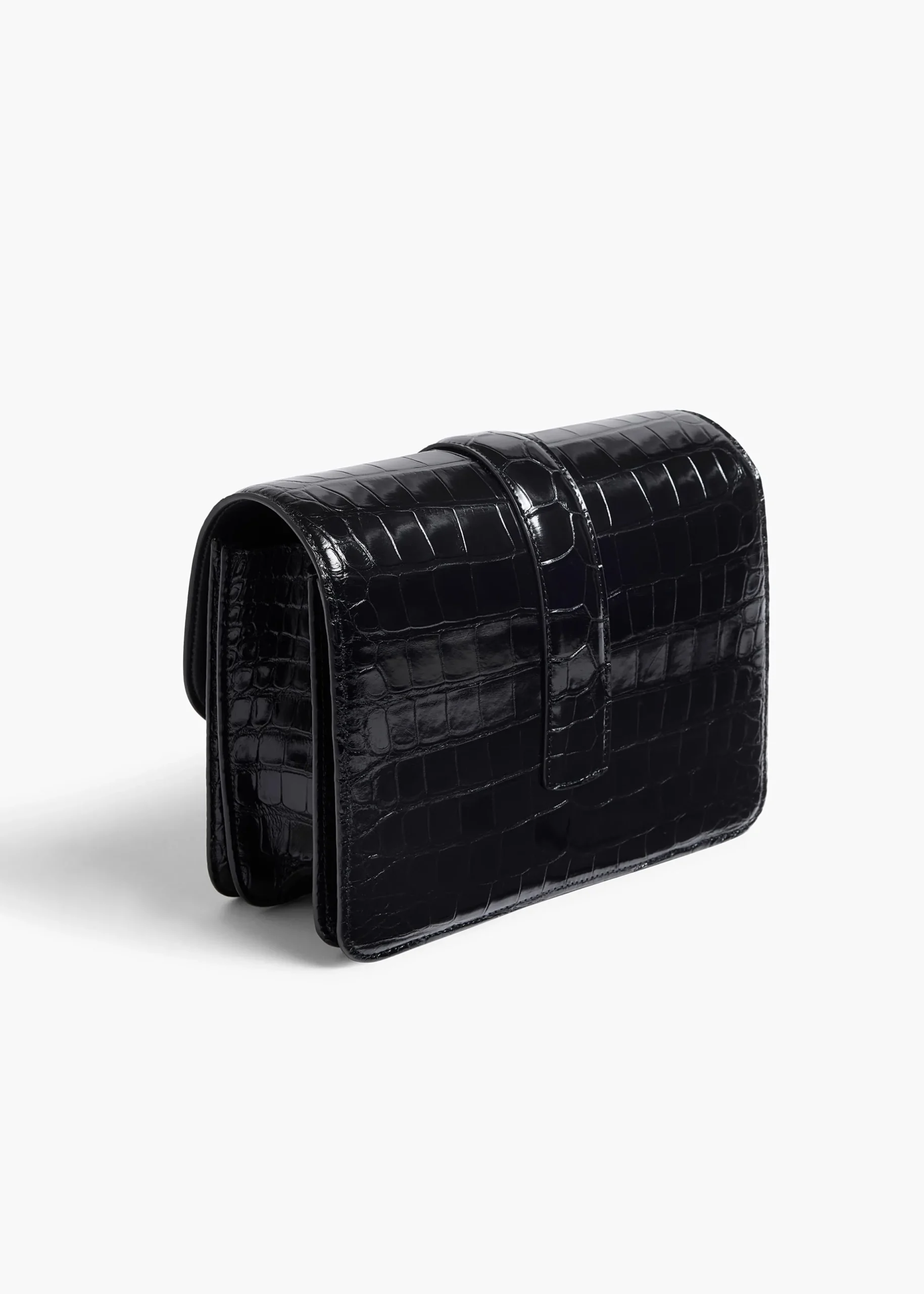 Blake Crossbody Bag in Black Alligator