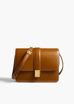Blake Crossbody Bag in Dark Honey Leather