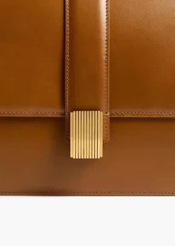 Blake Crossbody Bag in Dark Honey Leather