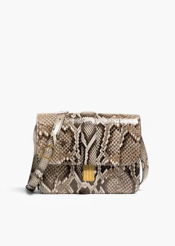 Blake Crossbody Bag in Natural Python