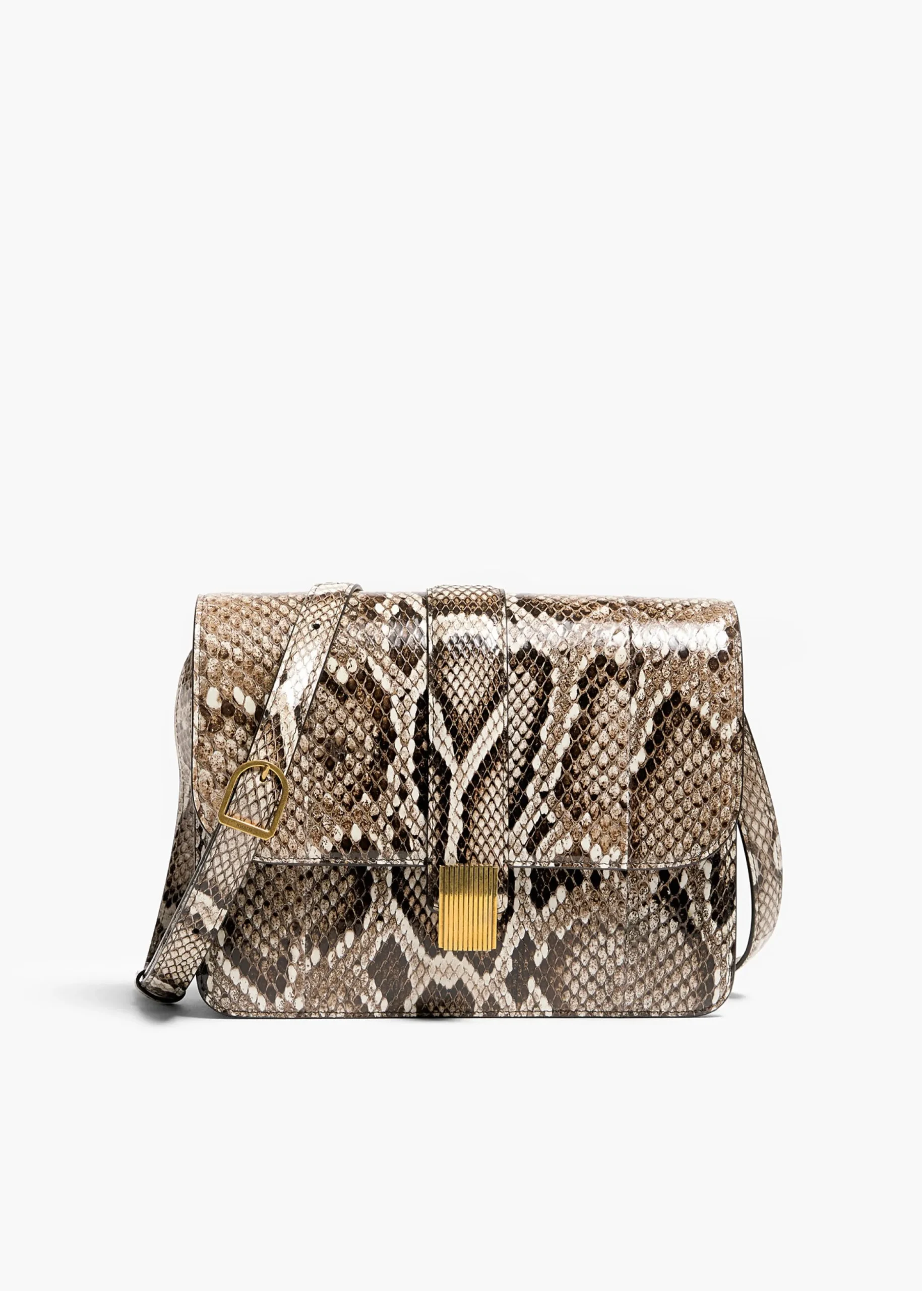 Blake Crossbody Bag in Natural Python