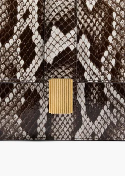 Blake Crossbody Bag in Natural Python