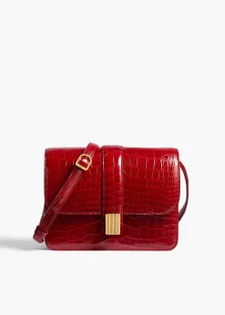 Blake Crossbody Bag in Ruby Alligator