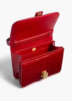 Blake Crossbody Bag in Ruby Alligator