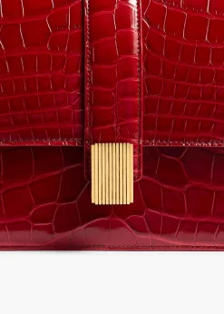 Blake Crossbody Bag in Ruby Alligator