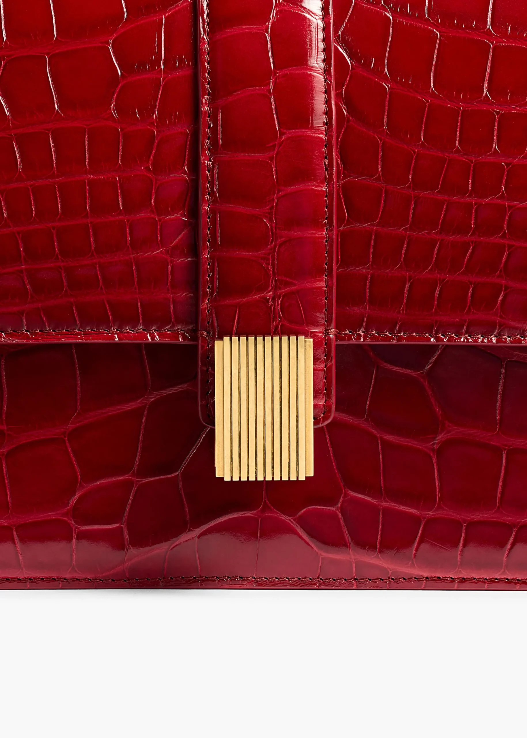 Blake Crossbody Bag in Ruby Alligator