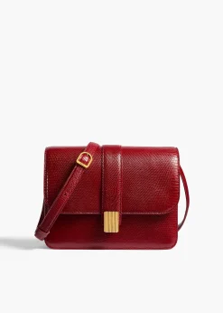 Blake Crossbody Bag in Ruby Lizard