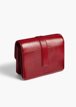Blake Crossbody Bag in Ruby Lizard