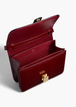 Blake Crossbody Bag in Zebra Print Haircalf and Oxblood Leather