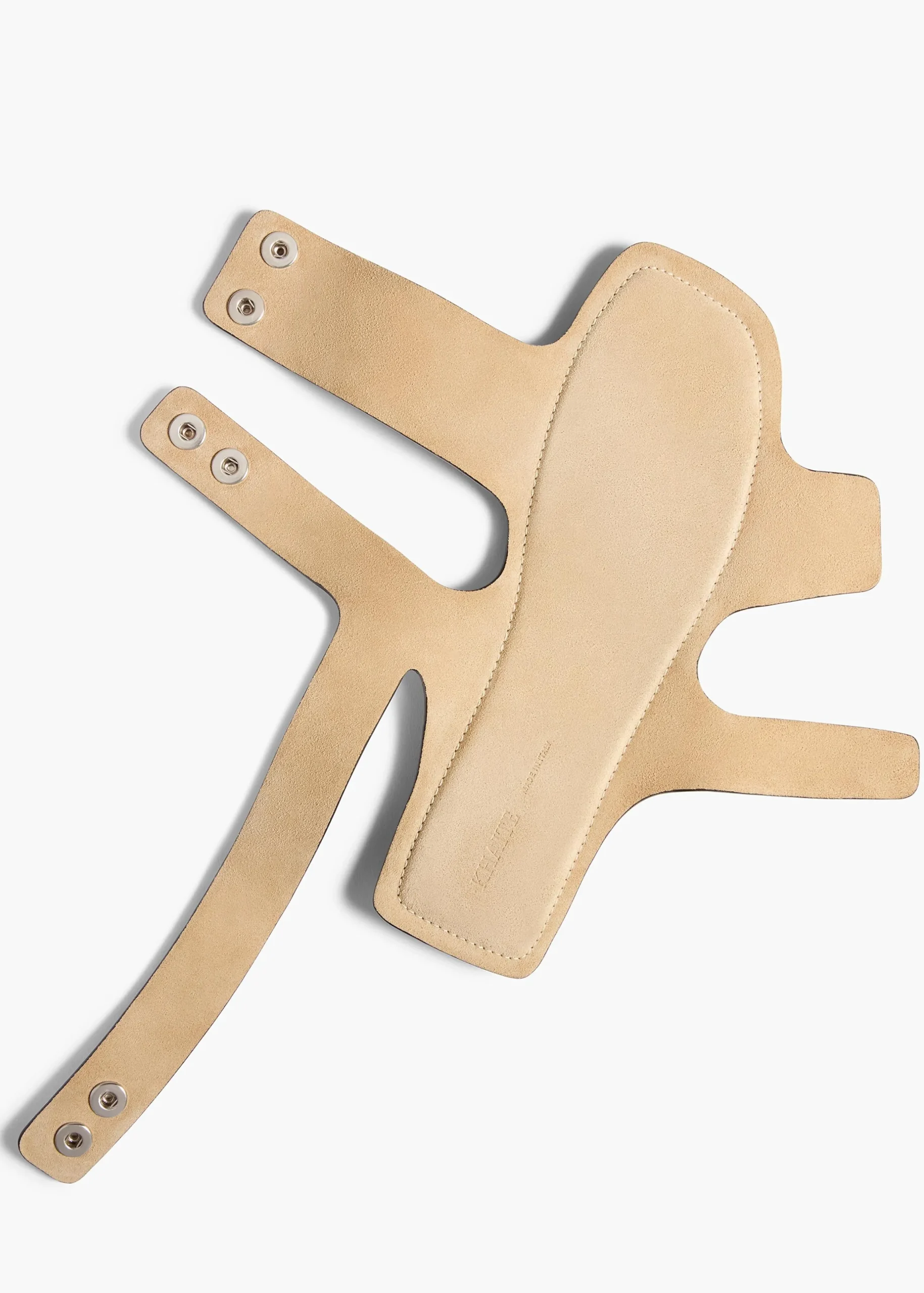 Boden Sandal in Natural Python-Embossed Leather with Silver Studs