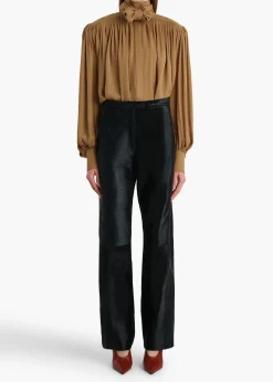 Borden Pant in Black Haircalf