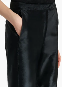 Borden Pant in Black Haircalf