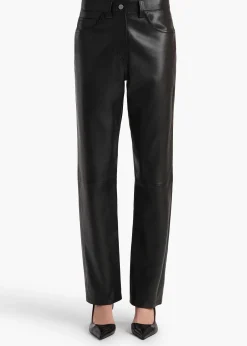 Callum Pant in Black Leather