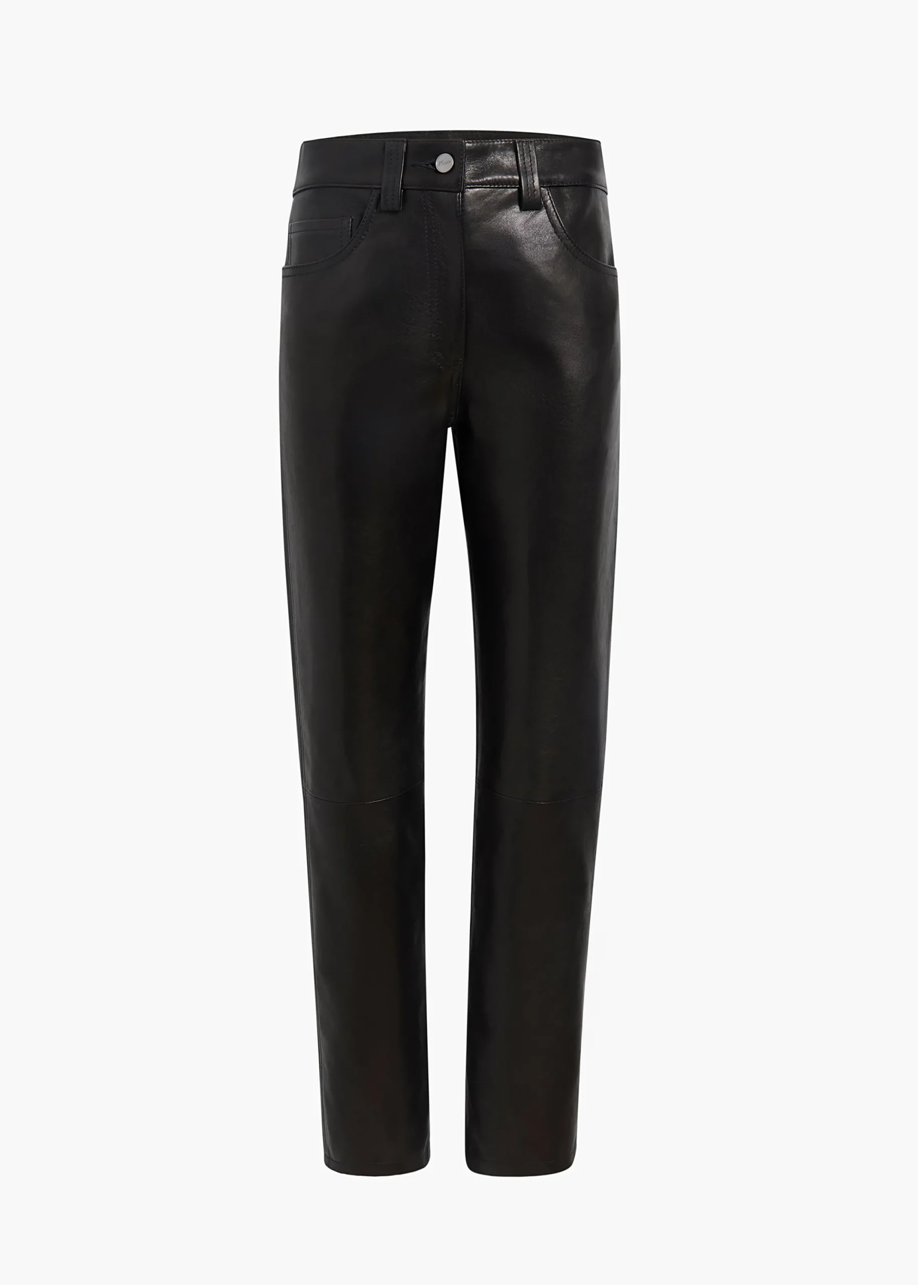 Callum Pant in Black Textured Lamb