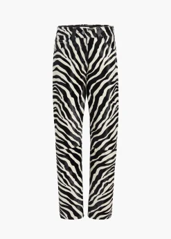 Callum Pant in Zebra Print Haircalf