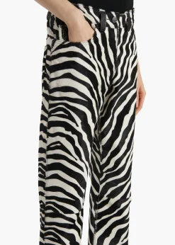 Callum Pant in Zebra Print Haircalf