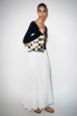 Carlotta Dress in Black and White
