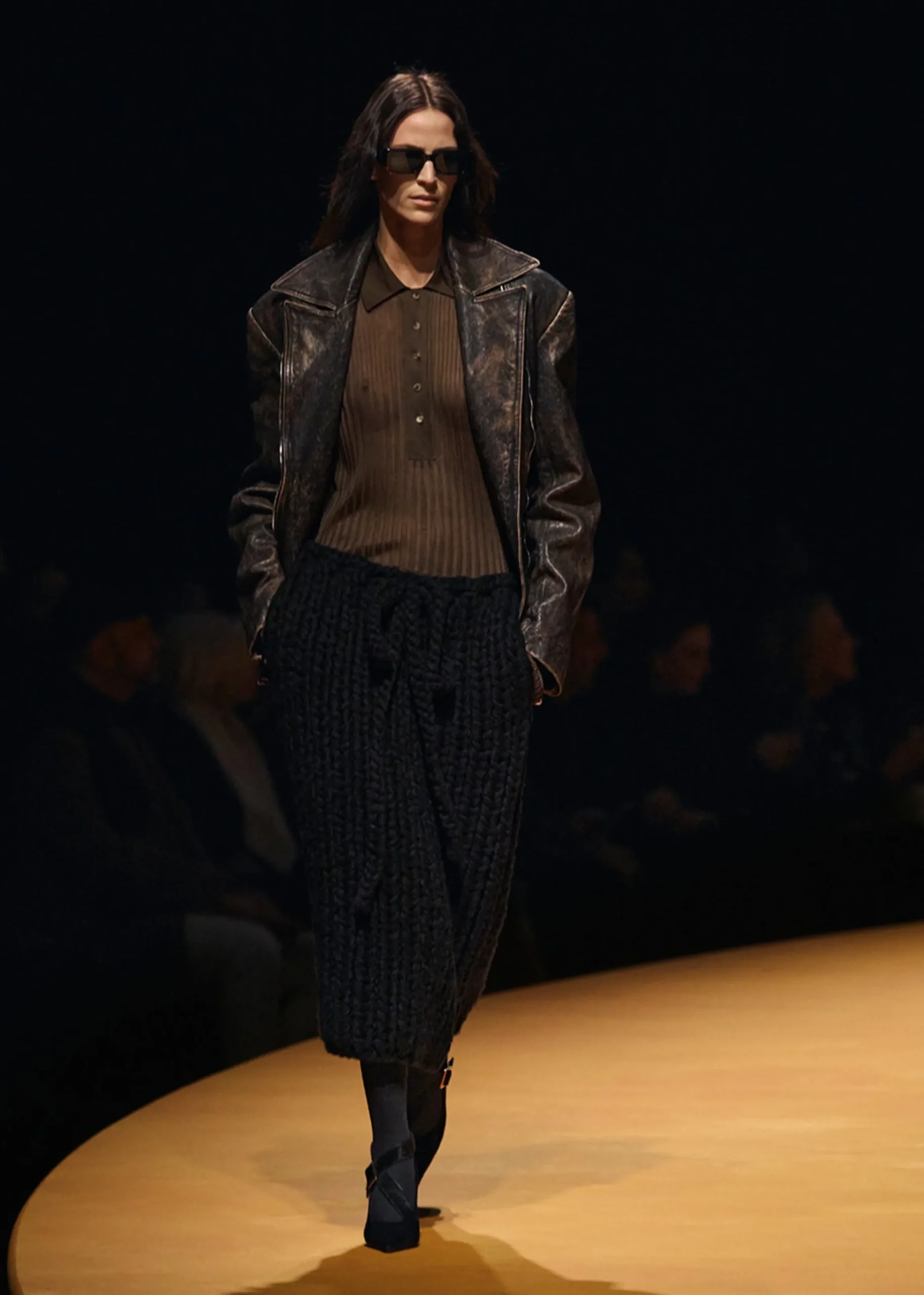 Catalina Jacket in Black and Natural Distressed Leather