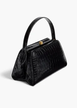 Cate Bag in Black Alligator
