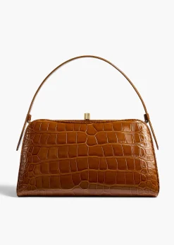Cate Bag in Dark Honey Alligator